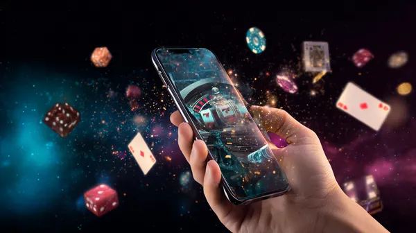 উজ্জ্বল স্লট মেশিনের পাশে হাস্যোজ্জ্বল এক নারী—যা 456BDT–এর রোমাঞ্চকর স্লট সংগ্রহকে উপস্থাপন করে।